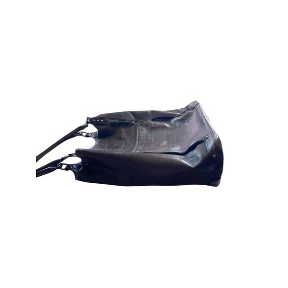 Solo Executive 16” Leather Bucket Tote Espresso One Size Travel Minimalist Large - Picture 6 of 16